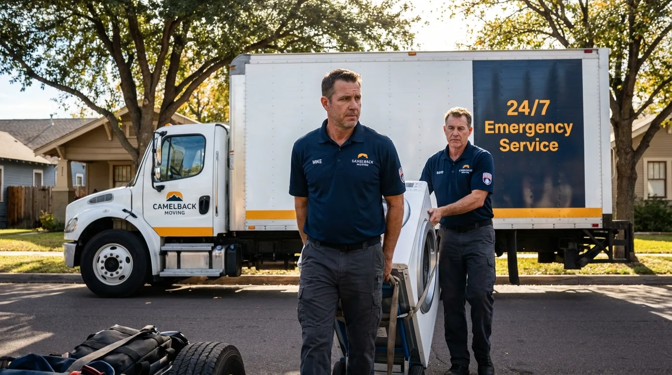 CamelBack Moving crew loading furniture in Roscoe, TX
